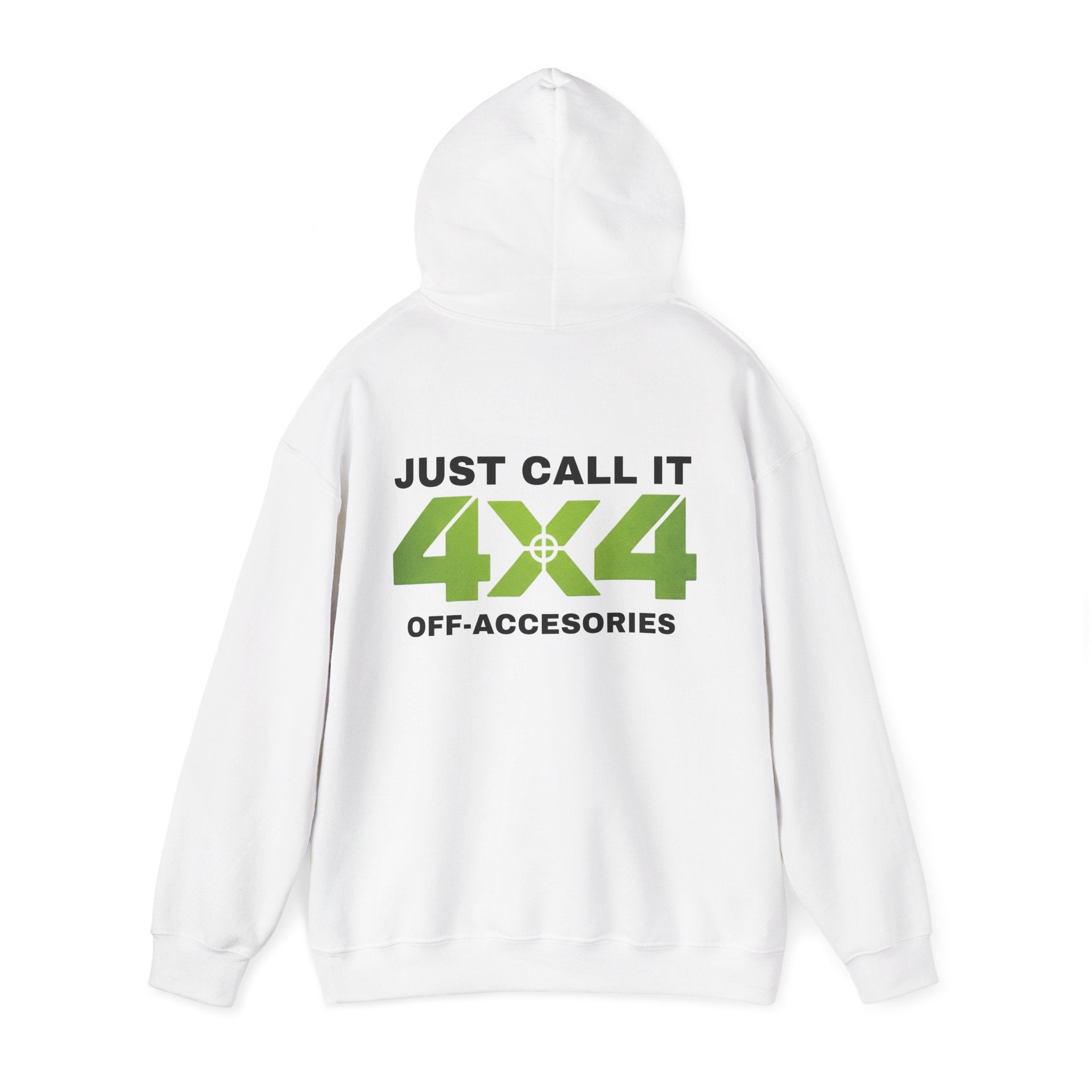4x4 Off-Accessories Hoodie — "Just Call It 4x4" Green Logo