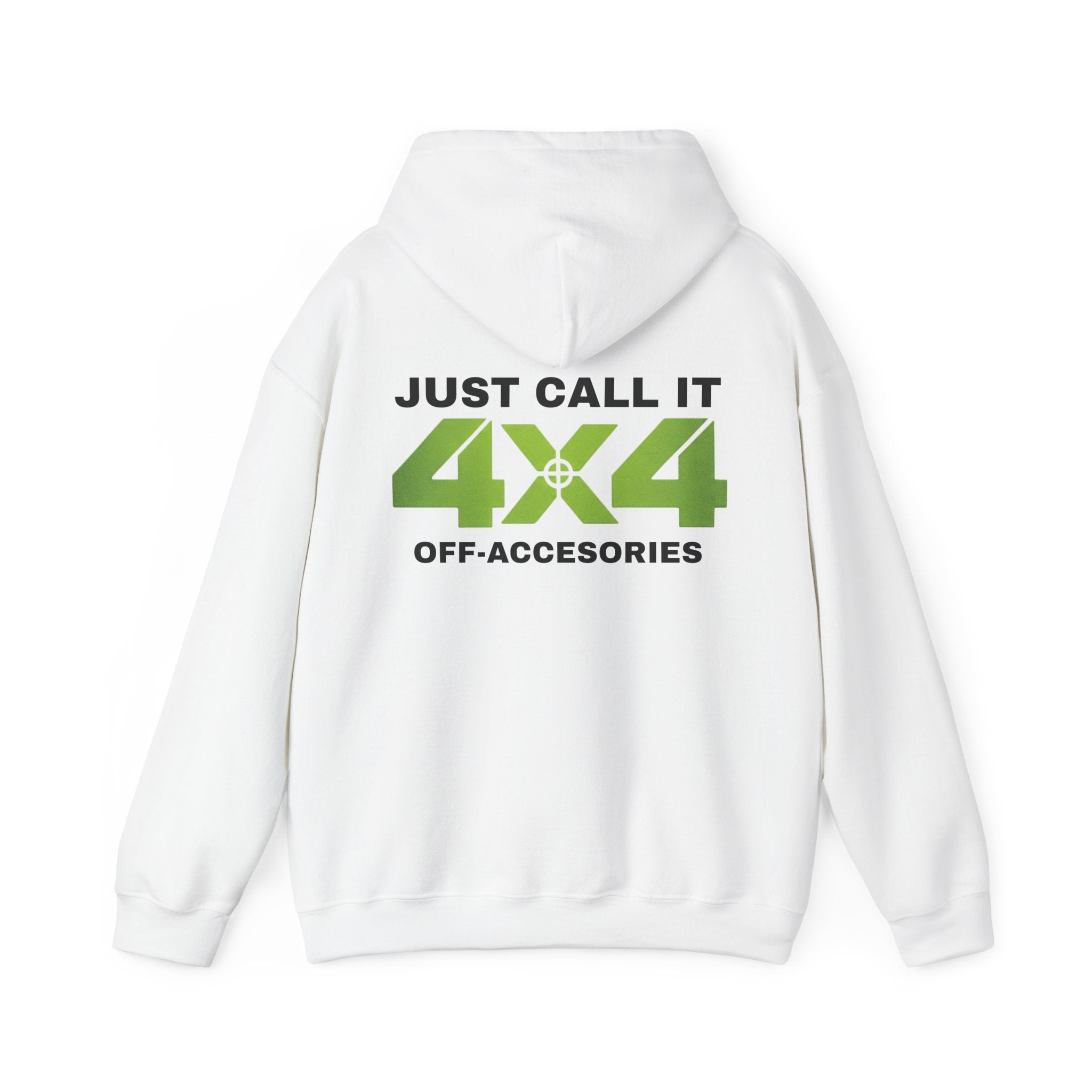 4x4 Off-Accessories Hoodie — "Just Call It 4x4" Green Logo