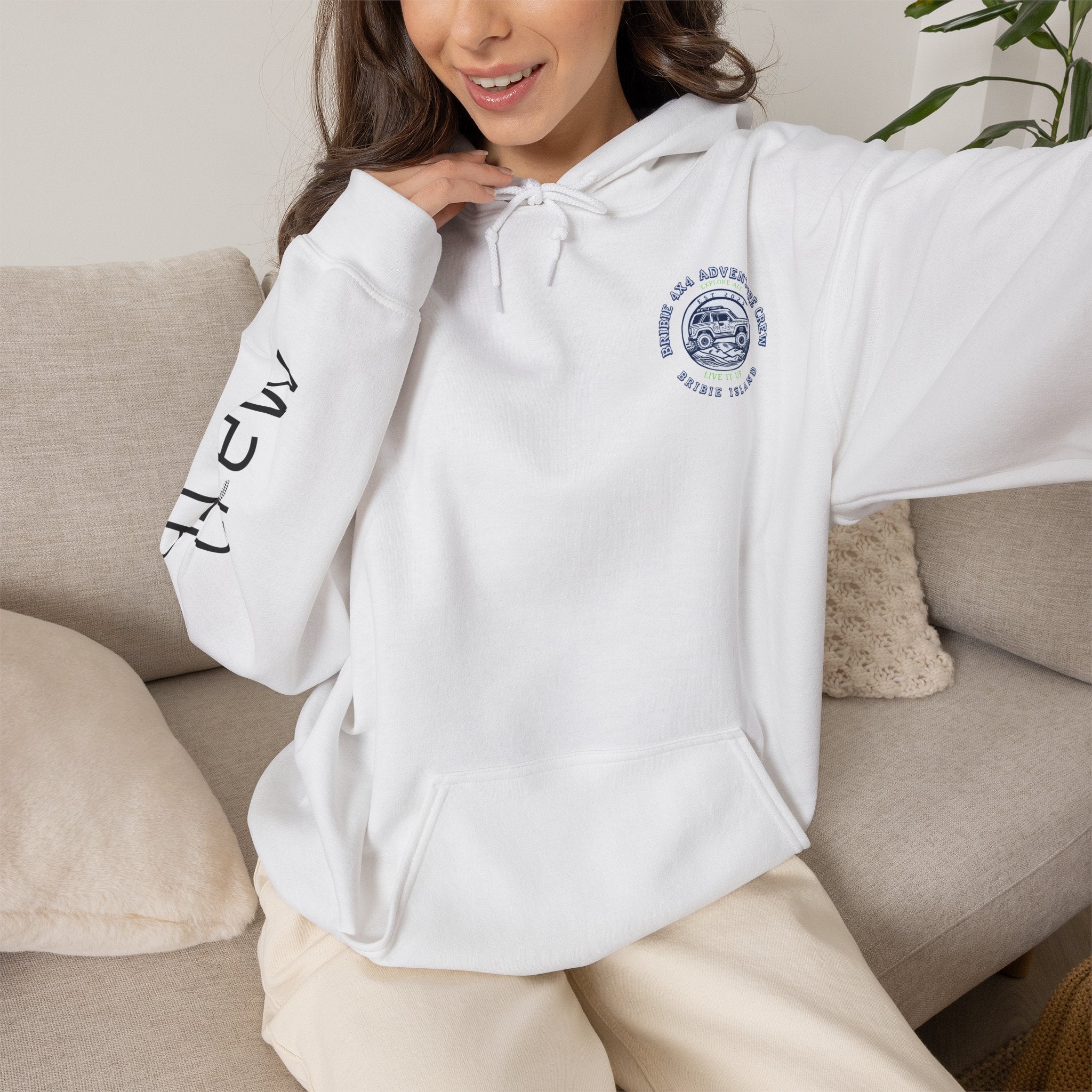 4x4 Adventure Crew Hoodie — Bribie Island Off-Road Jeep Sweatshirt