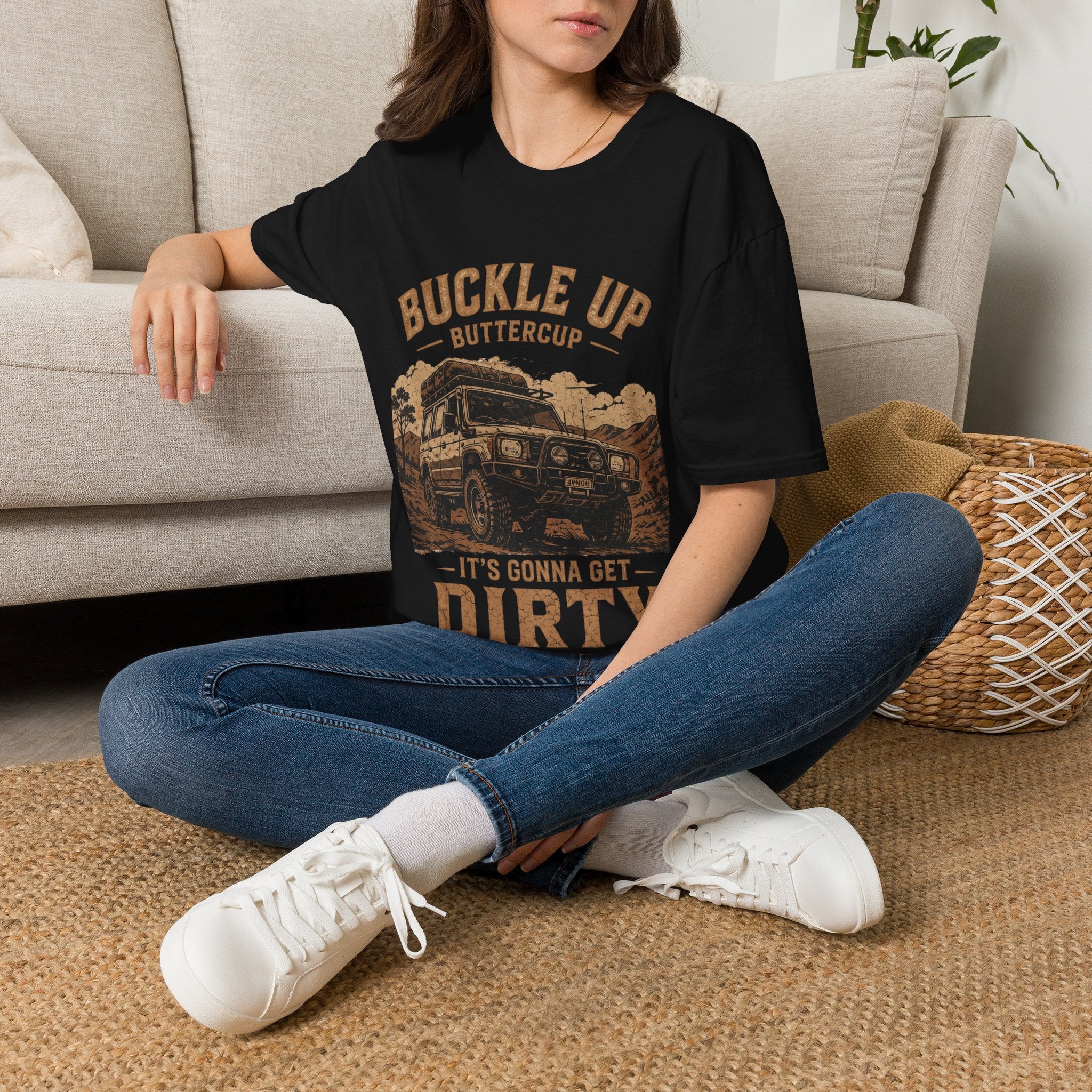 Buckle Up Buttercup Off-Road Truck T-Shirt — Vintage Adventure Tee Cogan & Co Clothing