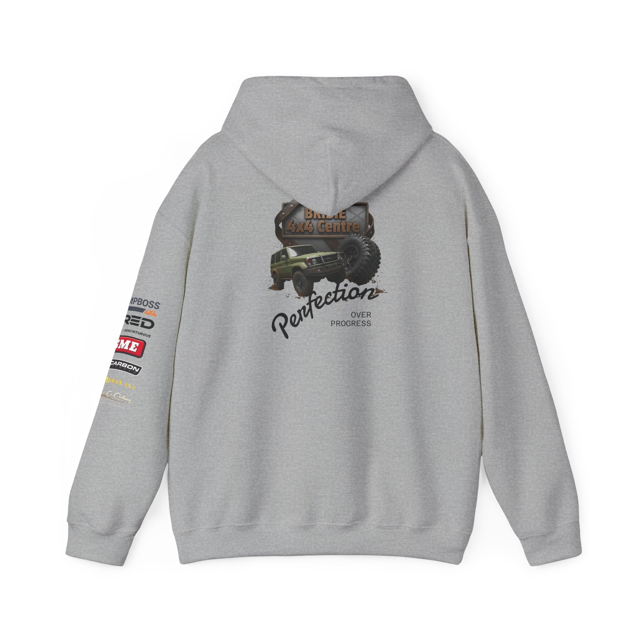 Bribie 4x4 centre Perfection before Progress Hoodie