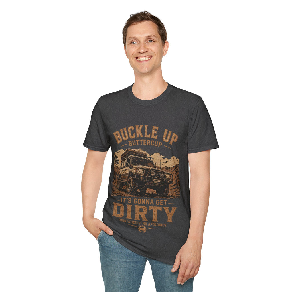 Buckle Up Buttercup Off-Road Truck T-Shirt — Vintage Adventure Tee Cogan & Co Clothing