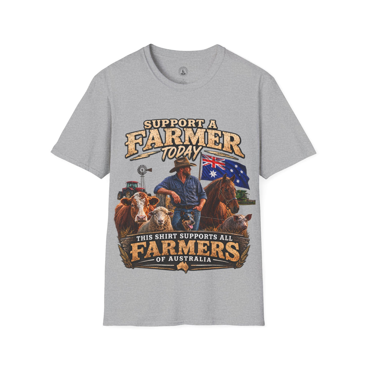 Support a Farmer Today T-Shirt – Australian Farmers Support Shirt
