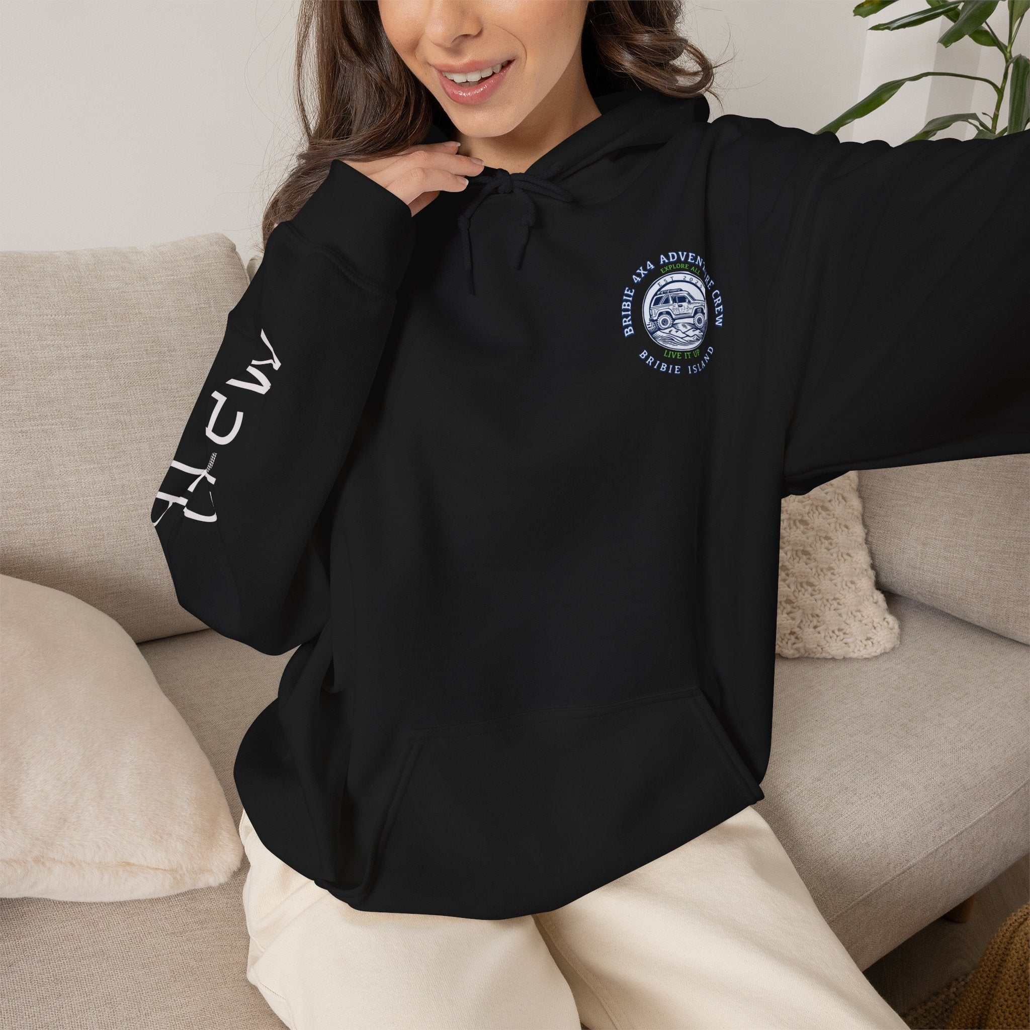 4x4 Adventure Crew Hoodie — Bribie Island Off-Road Jeep Sweatshirt