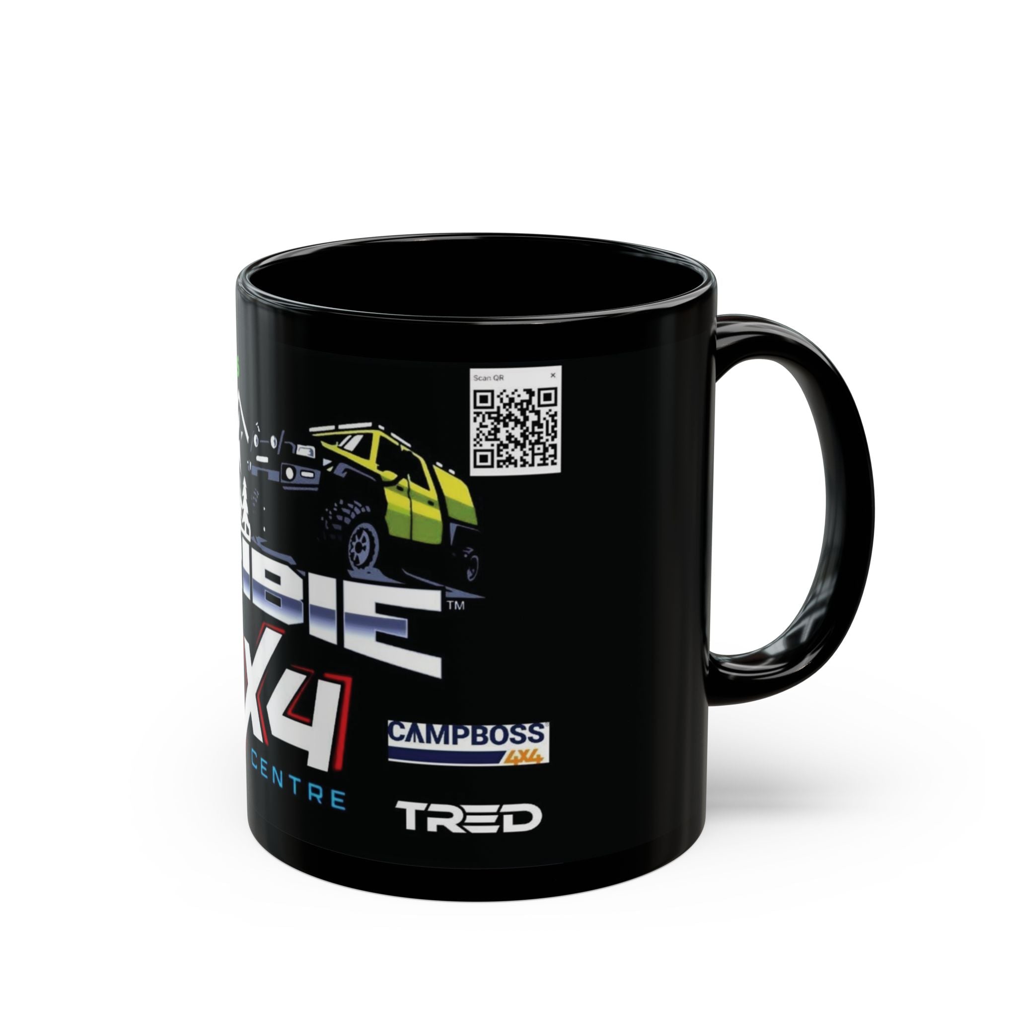 Bribie 4x4 Adventure Mug - Black | 11oz & 15oz Off-Road Enthusiast Cup