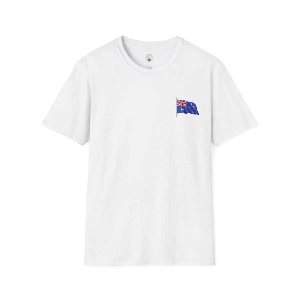 Aussie Aussie Aussie Oi Oi Oi Australian Flag T-Shirt | BACK PRINT
