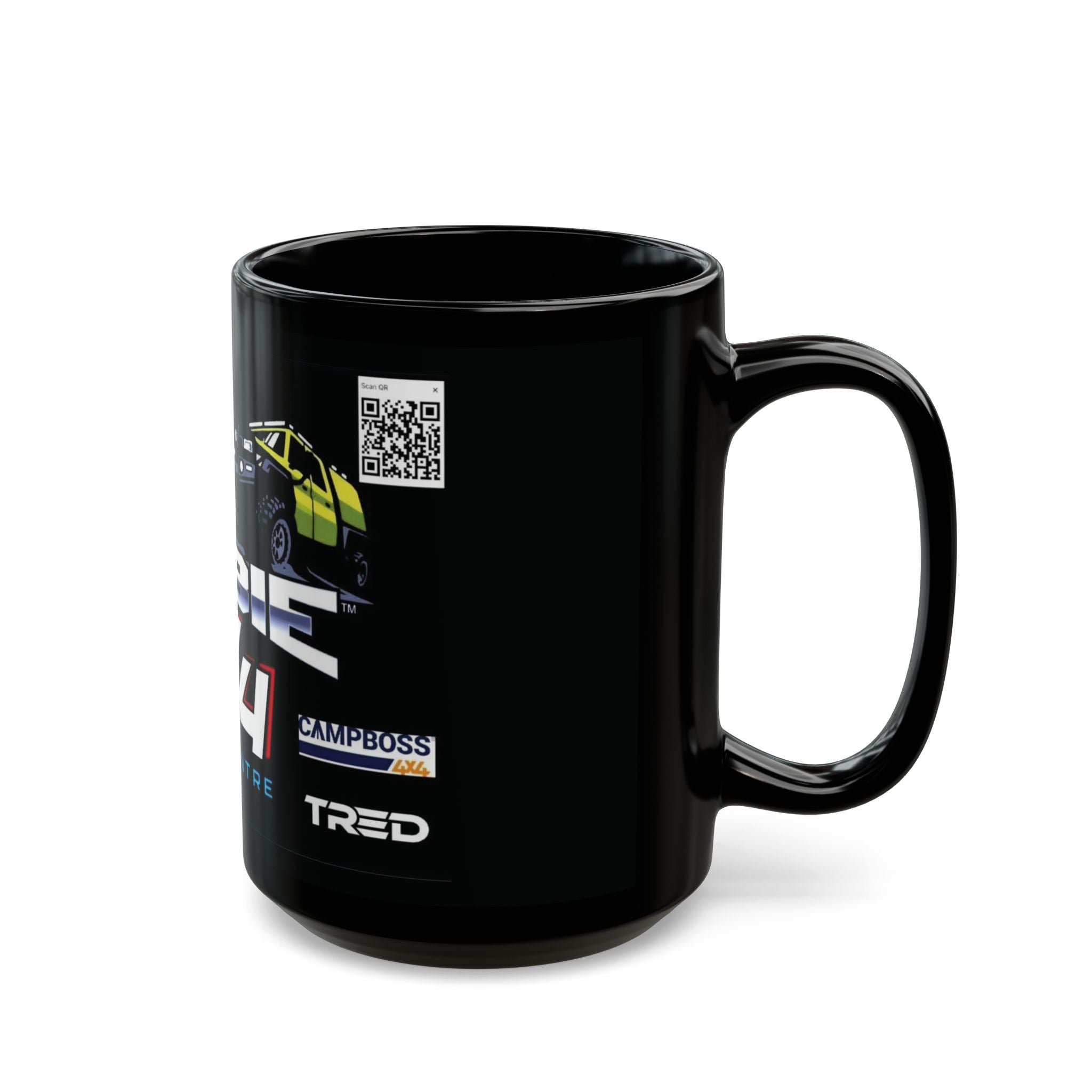 Bribie 4x4 Adventure Mug - Black | 11oz & 15oz Off-Road Enthusiast Cup