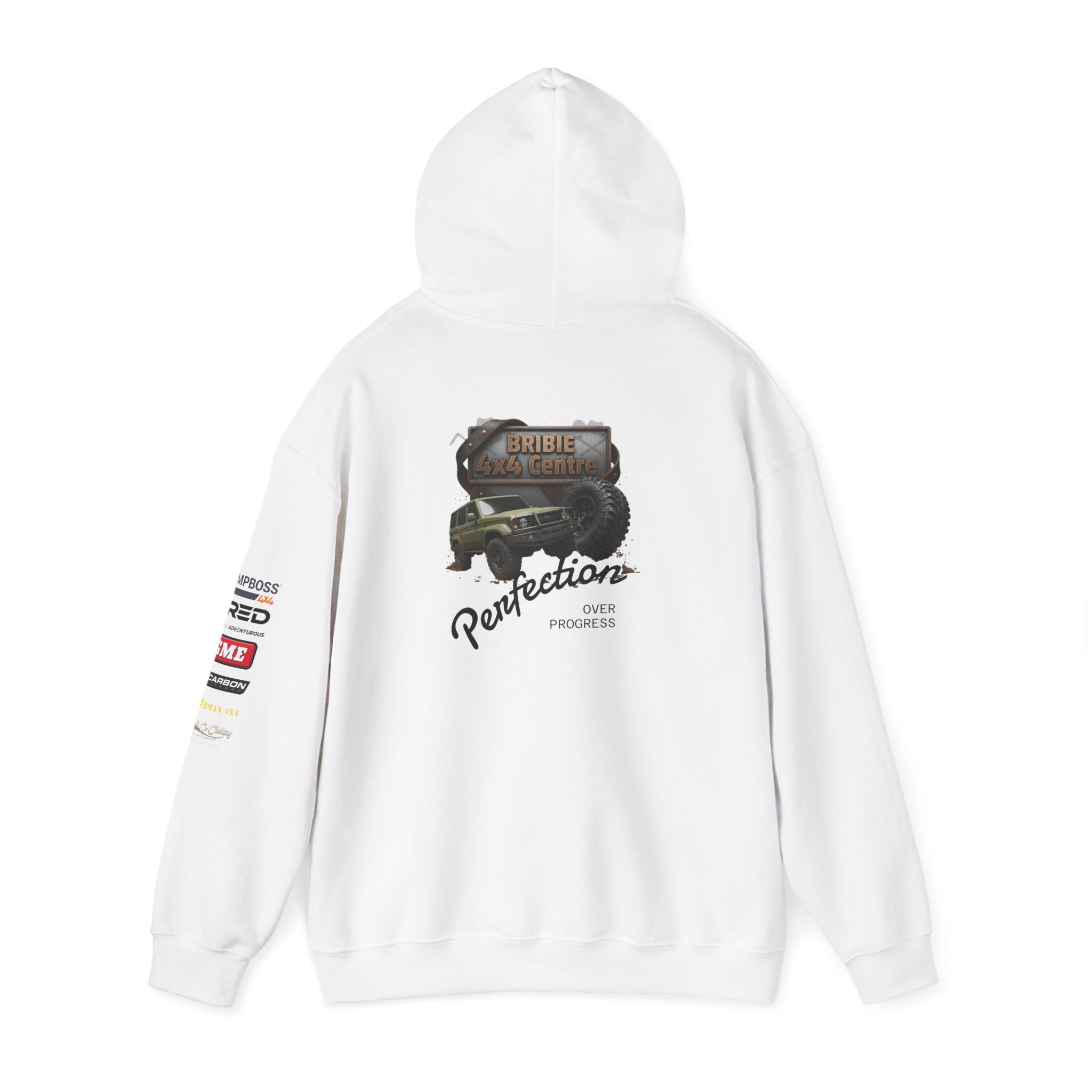 Bribie 4x4 centre Perfection before Progress Hoodie