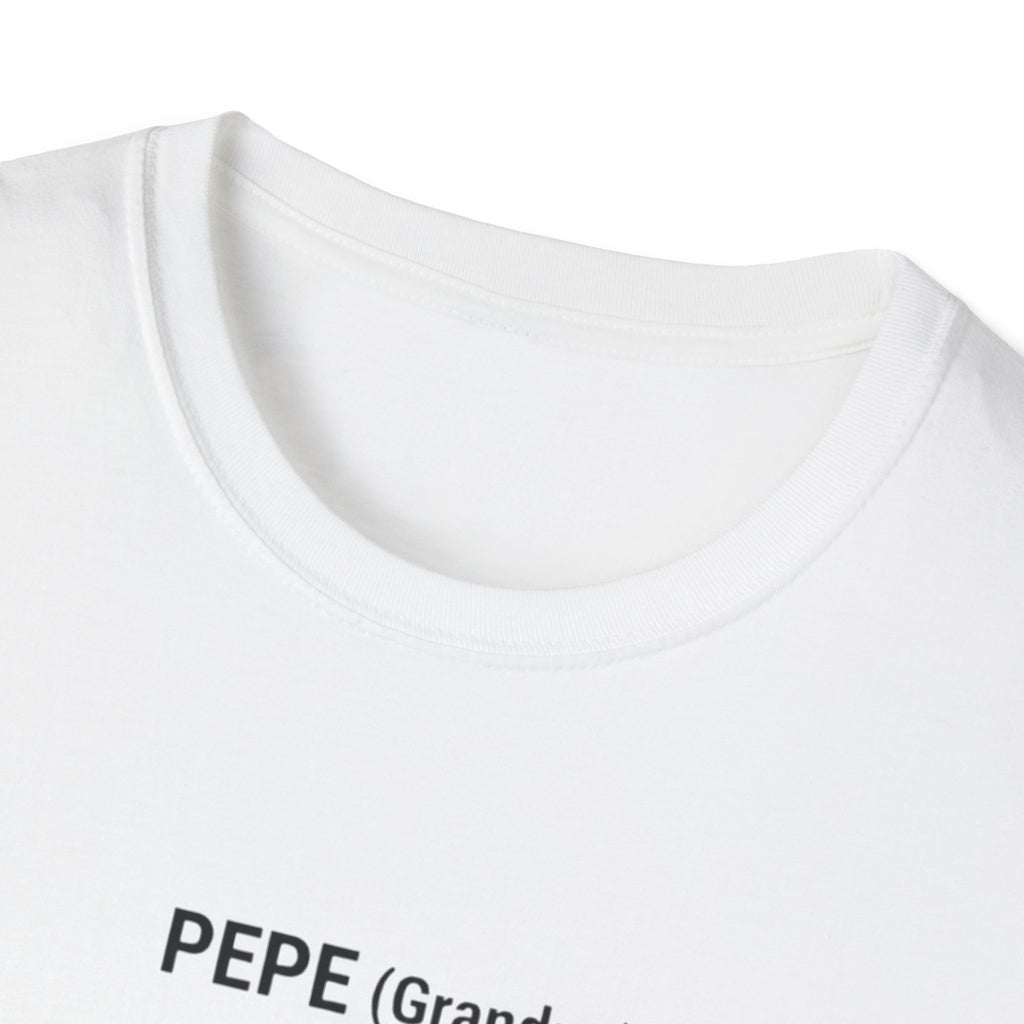 Pepe (Grandpa) Stick Figure T-Shirt — Grandpa and Grandchild Illustration Tee