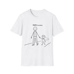 Pepe (Grandpa) Stick Figure T-Shirt — Grandpa and Grandchild Illustration Tee