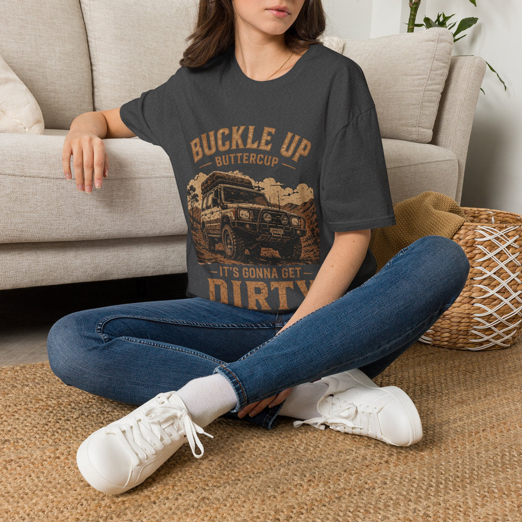 Buckle Up Buttercup Off-Road Truck T-Shirt — Vintage Adventure Tee Cogan & Co Clothing