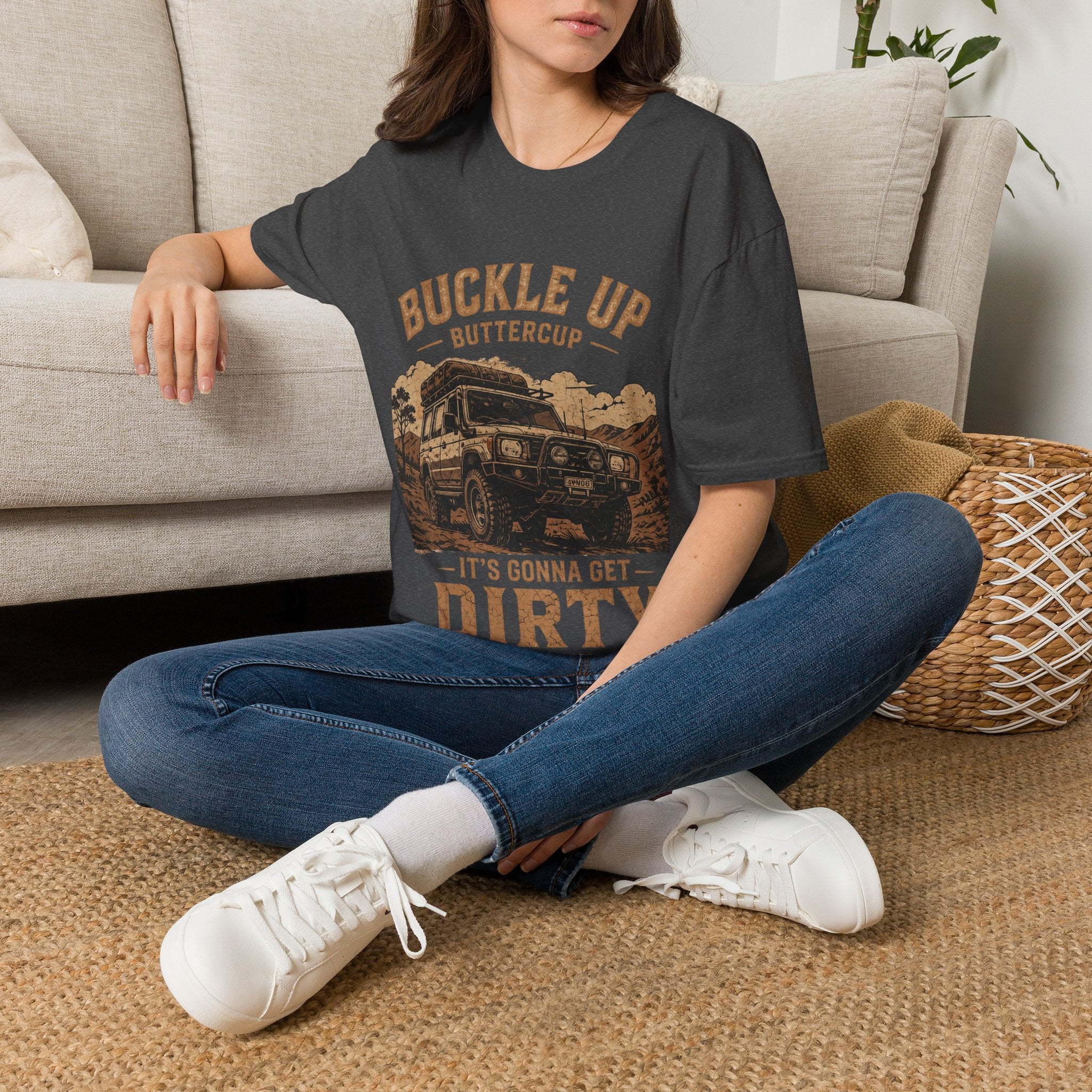 Buckle Up Buttercup Off-Road Truck T-Shirt — Vintage Adventure Tee Cogan & Co Clothing