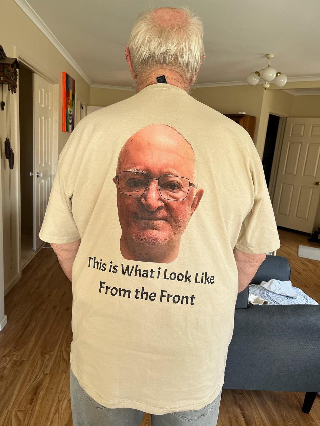 Funny Photo T-Shirt — "This Is What I Look Like From the Front" Novelty Tee