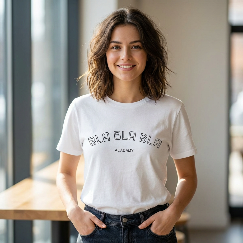 Bla Bla Bla Tee — Minimalist Graphic T-Shirt