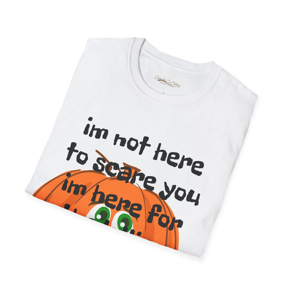 Halloween Themed T-Shirt, Funny Halloween Tee, Unisex Softstyle Shirt, Spooky Season Apparel, Trick or Treat Shirt