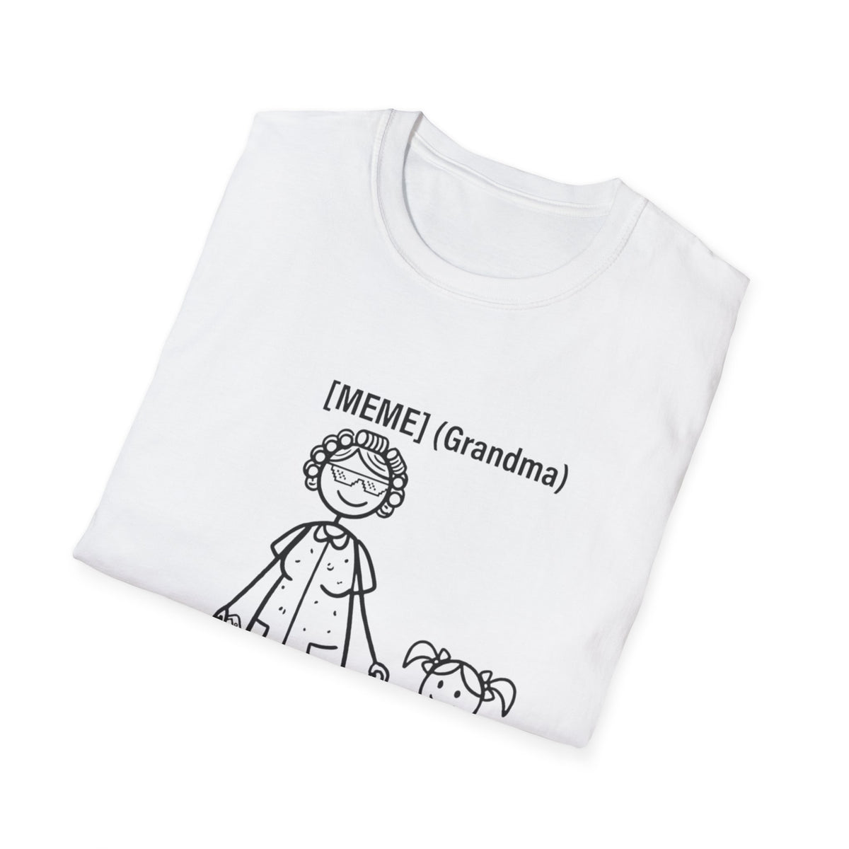 Grandma Meme T-Shirt — Cute Stick Figure Grandma & Granddaughter Tee