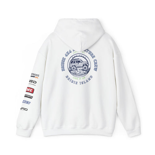 Bribie 4x4 adventure Crew, Unisex Hooded Sweatshirt for Road Trips