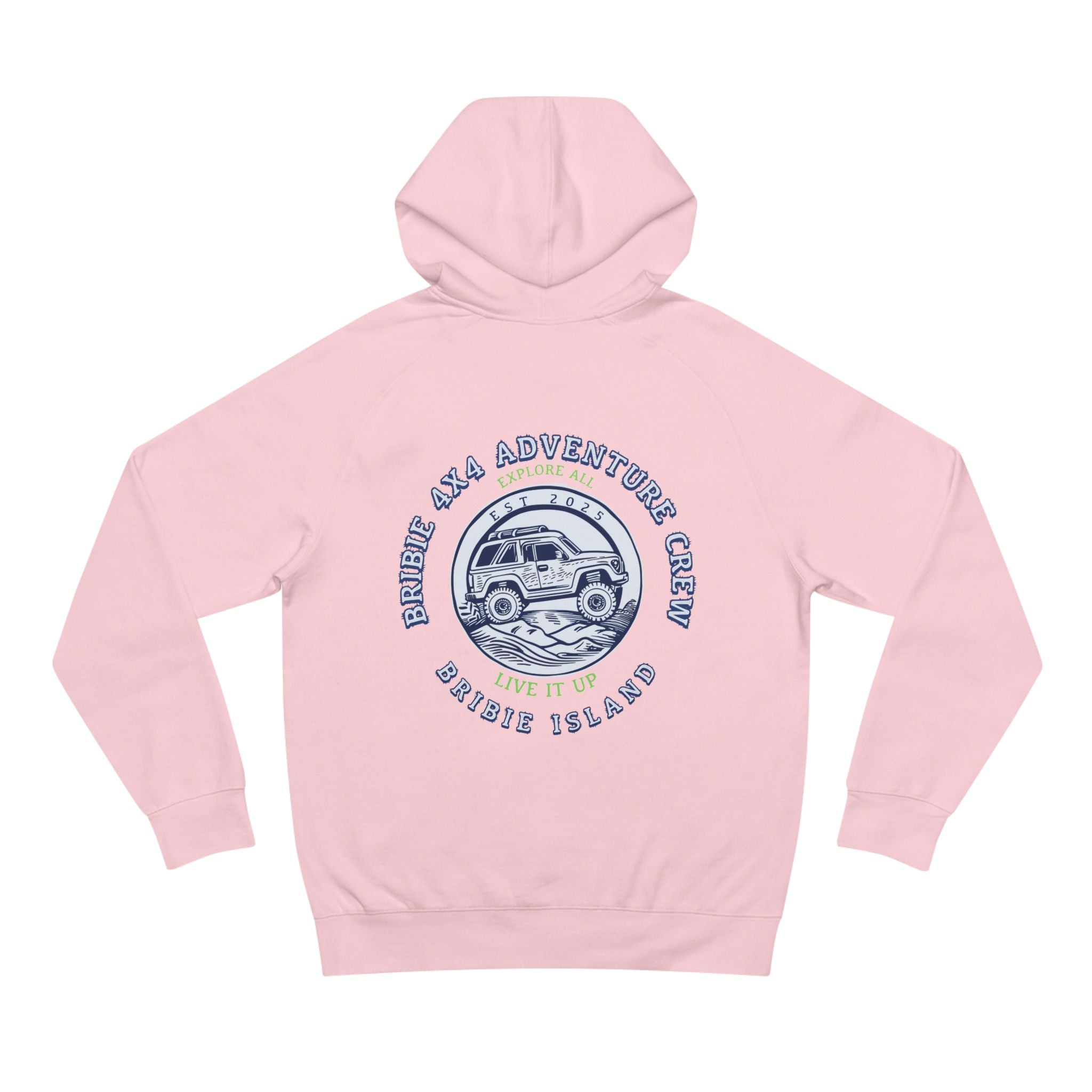 Bribie 4x4 Adventure Crew, Adventure Explorer Hoodie, Unisex Hoodie for Outdoor Lovers, Ideal for Camping, Road Trips, Gifts for Adventurers, Comfortable Hoodie