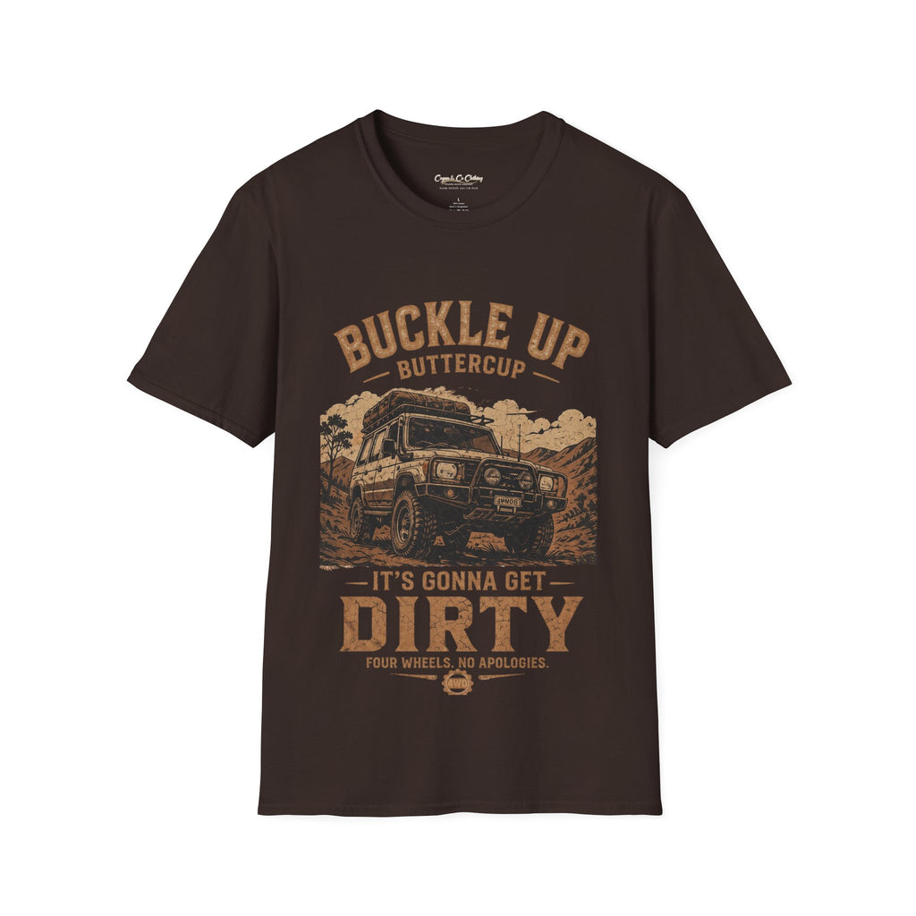 Buckle Up Buttercup Off-Road Truck T-Shirt — Vintage Adventure Tee Cogan & Co Clothing