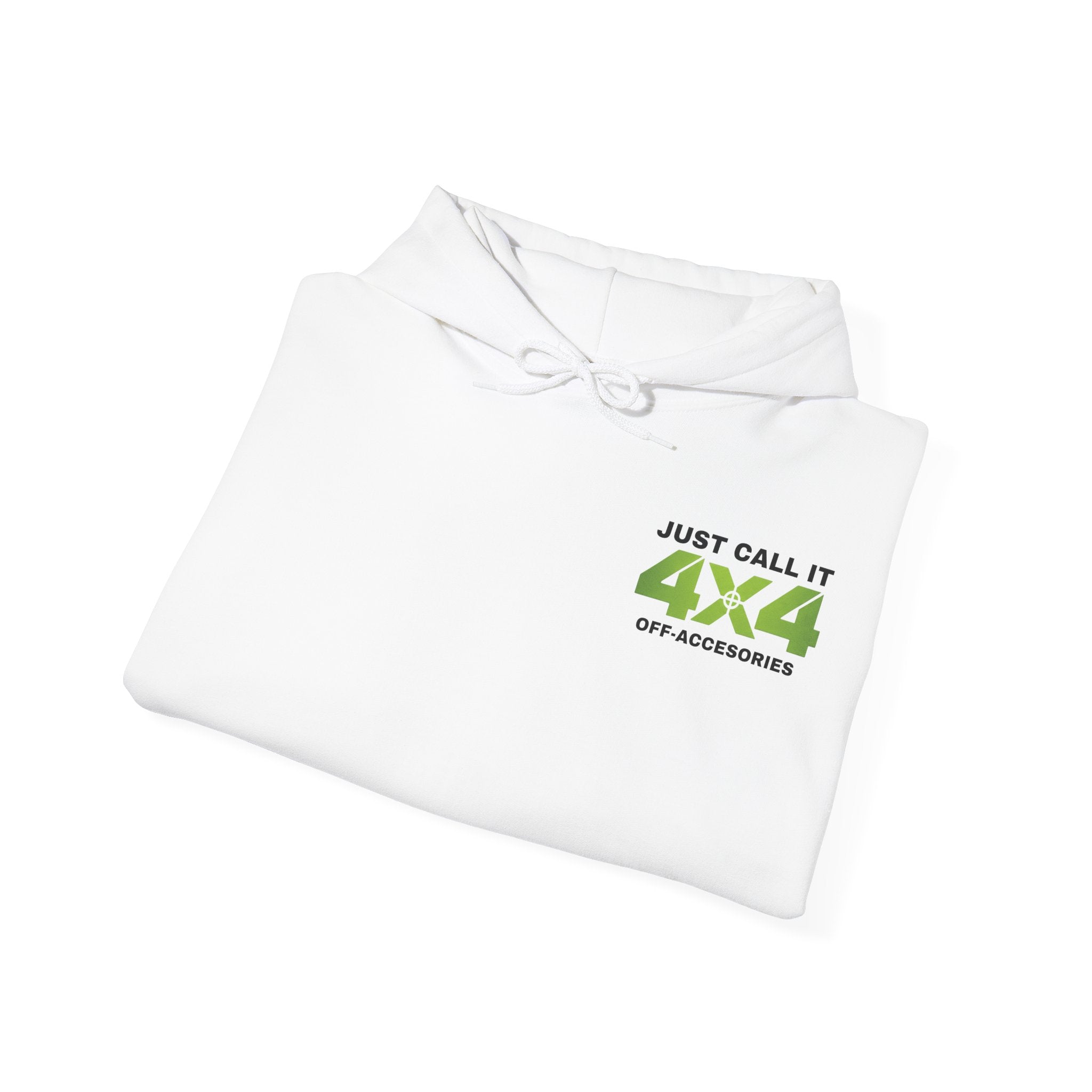 4x4 Off-Accessories Hoodie — "Just Call It 4x4" Green Logo