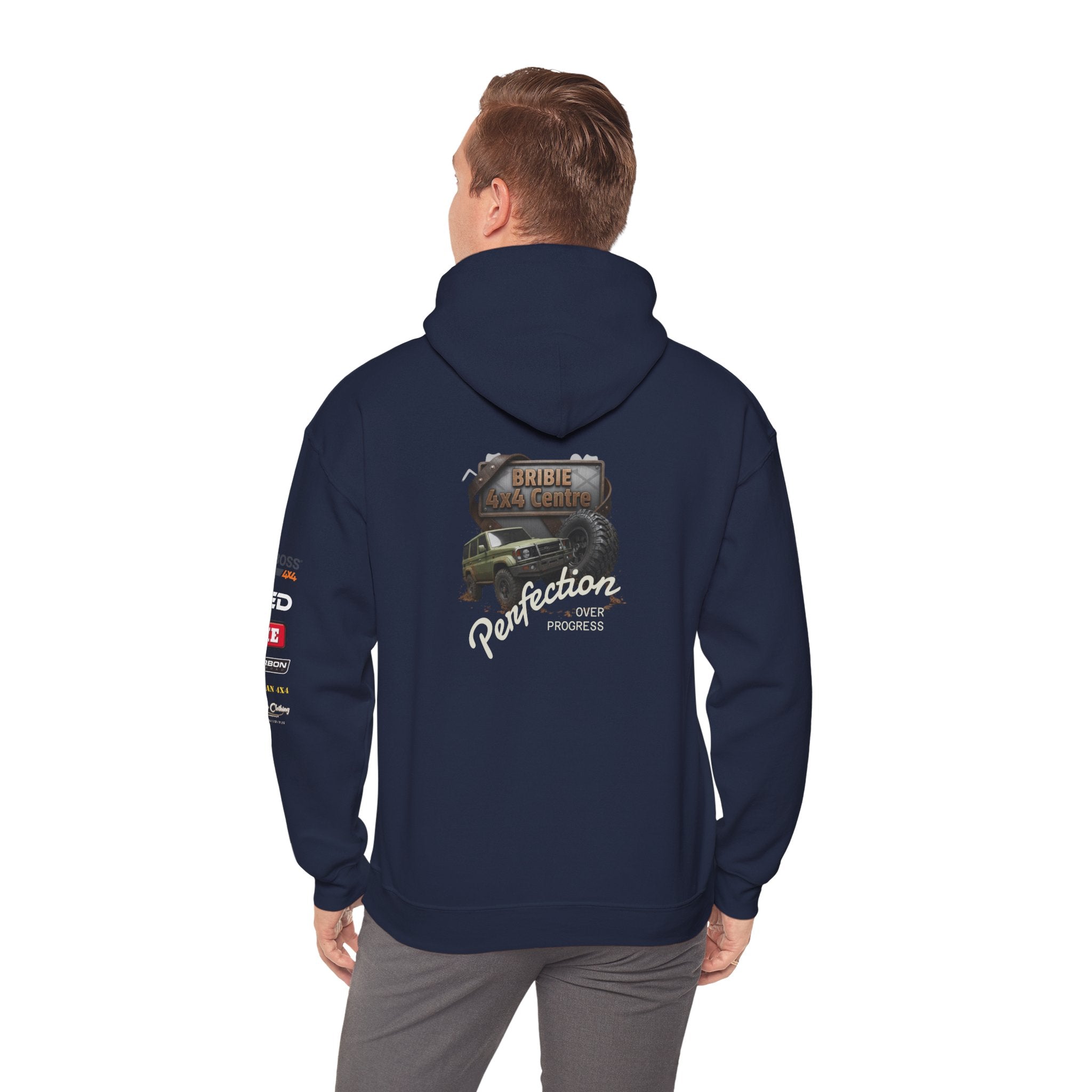 Bribie 4x4 centre Perfection before Progress Hoodie