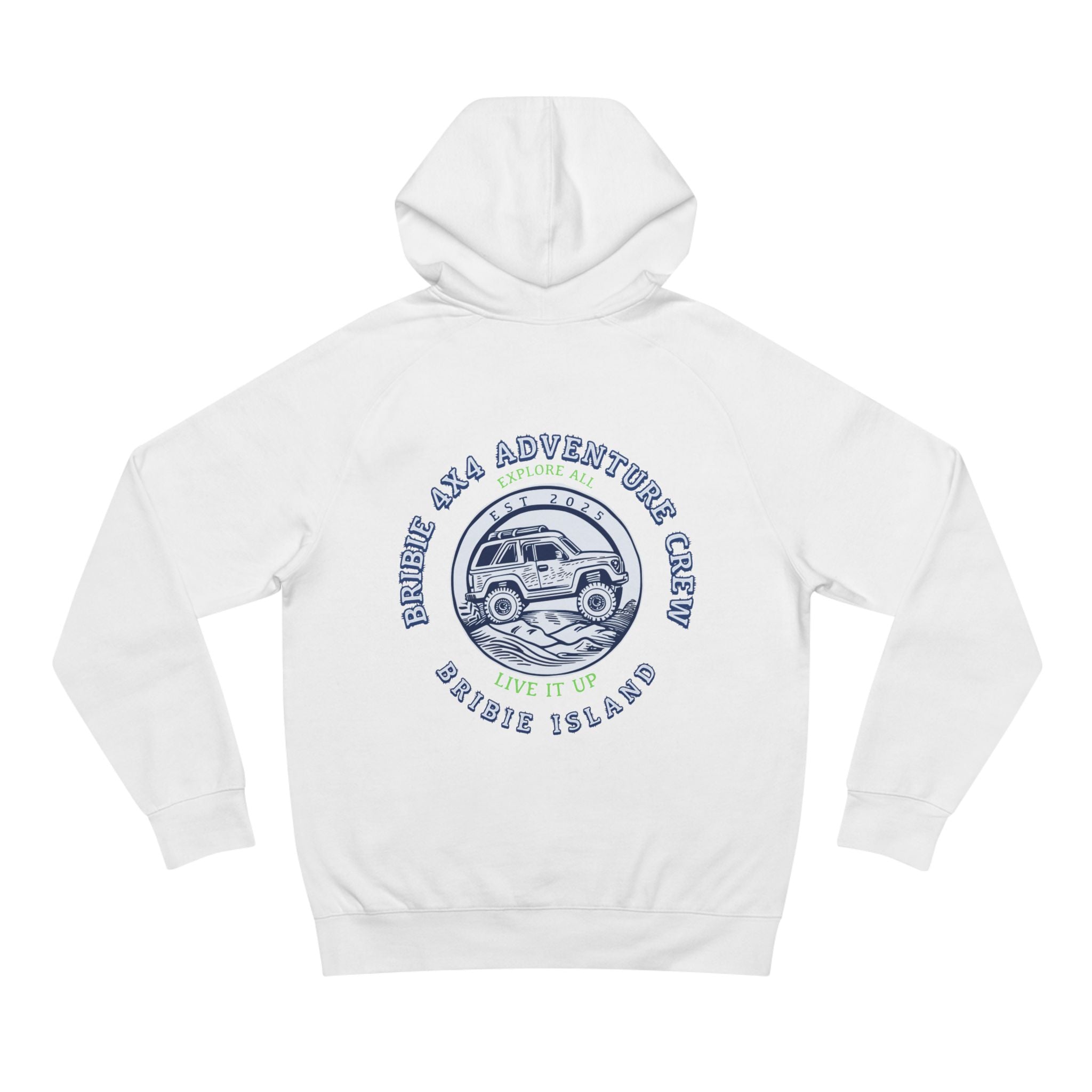 Bribie 4x4 Adventure Crew, Adventure Explorer Hoodie, Unisex Hoodie for Outdoor Lovers, Ideal for Camping, Road Trips, Gifts for Adventurers, Comfortable Hoodie
