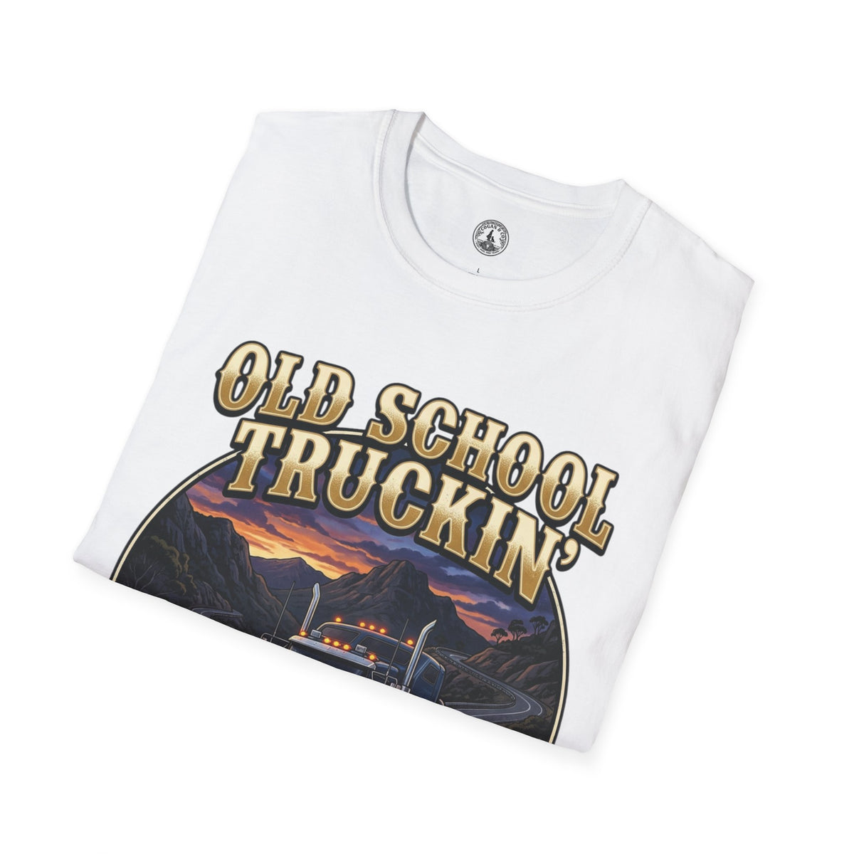 Old School Truckin' T-Shirt – Retro Semi Truck Graphic (Around Australia and Back Again)