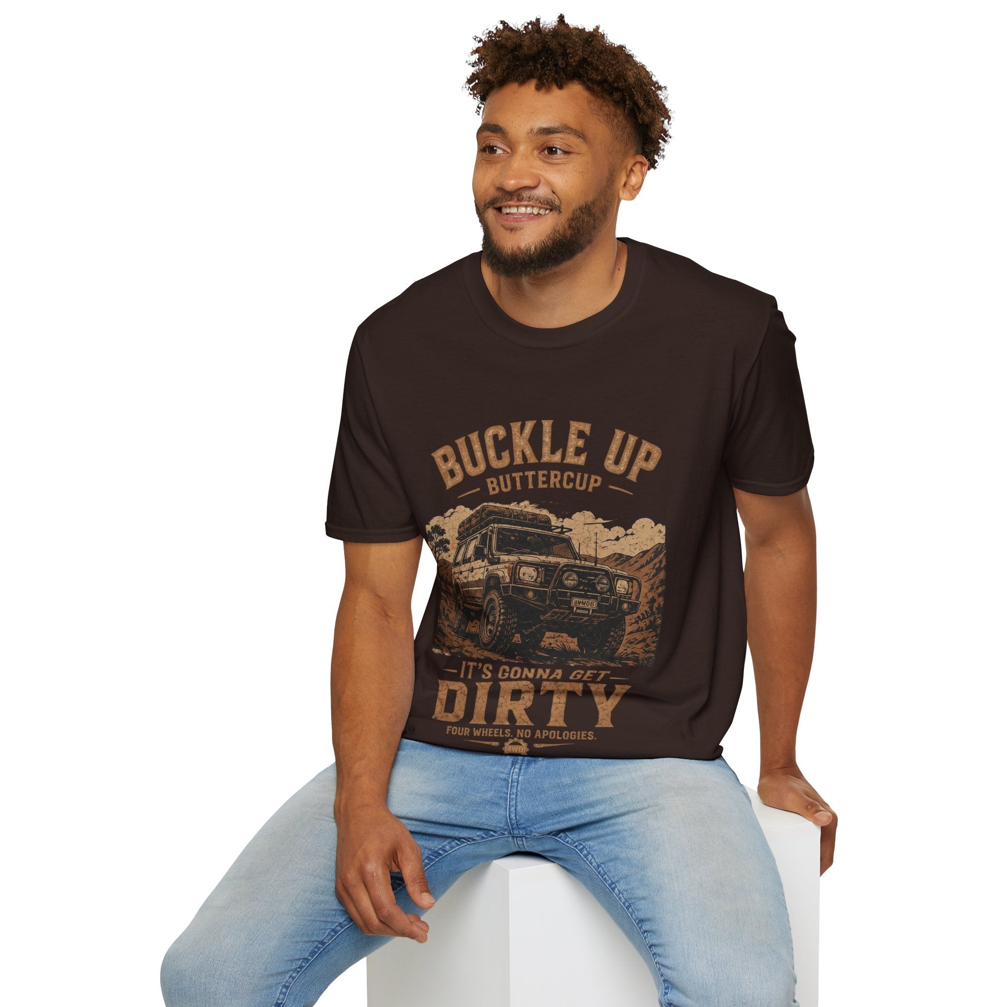 Buckle Up Buttercup Off-Road Truck T-Shirt — Vintage Adventure Tee Cogan & Co Clothing