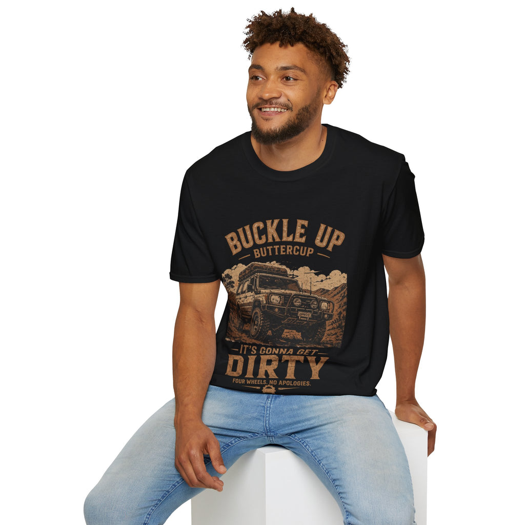 Buckle Up Buttercup Off-Road Truck T-Shirt — Vintage Adventure Tee Cogan & Co Clothing