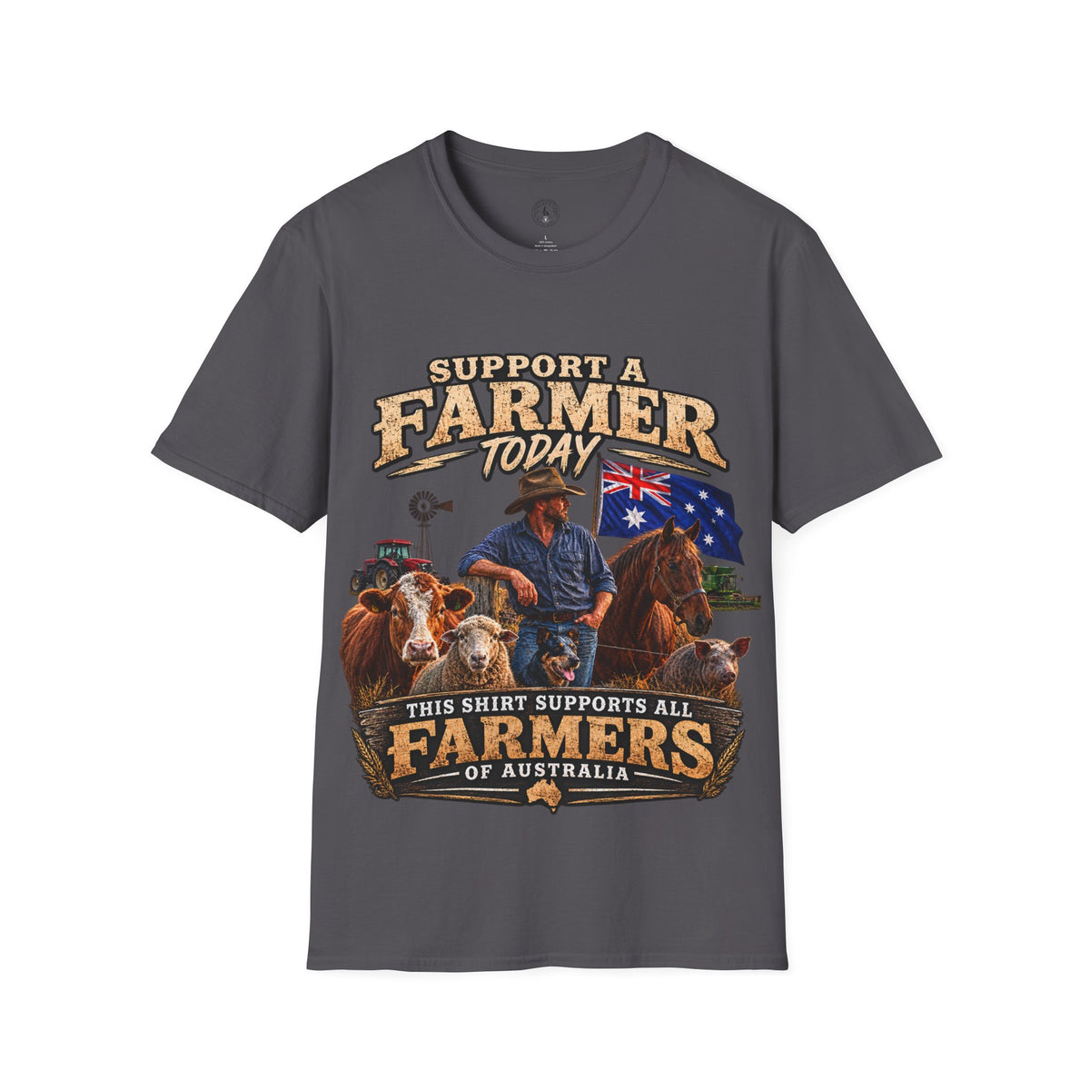 Support a Farmer Today T-Shirt – Australian Farmers Support Shirt