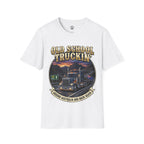 Old School Truckin' T-Shirt – Retro Semi Truck Graphic (Around Australia and Back Again)