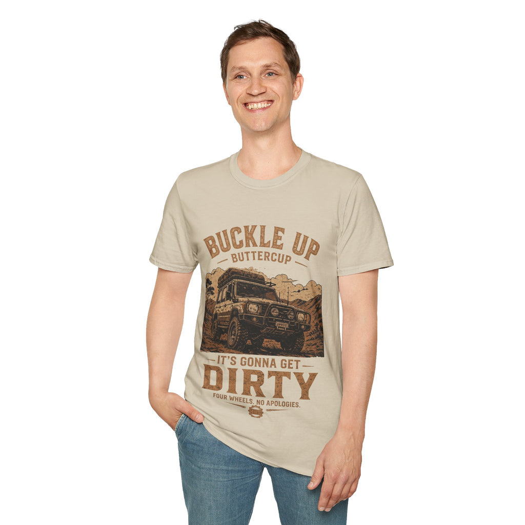 Buckle Up Buttercup Off-Road Truck T-Shirt — Vintage Adventure Tee Cogan & Co Clothing