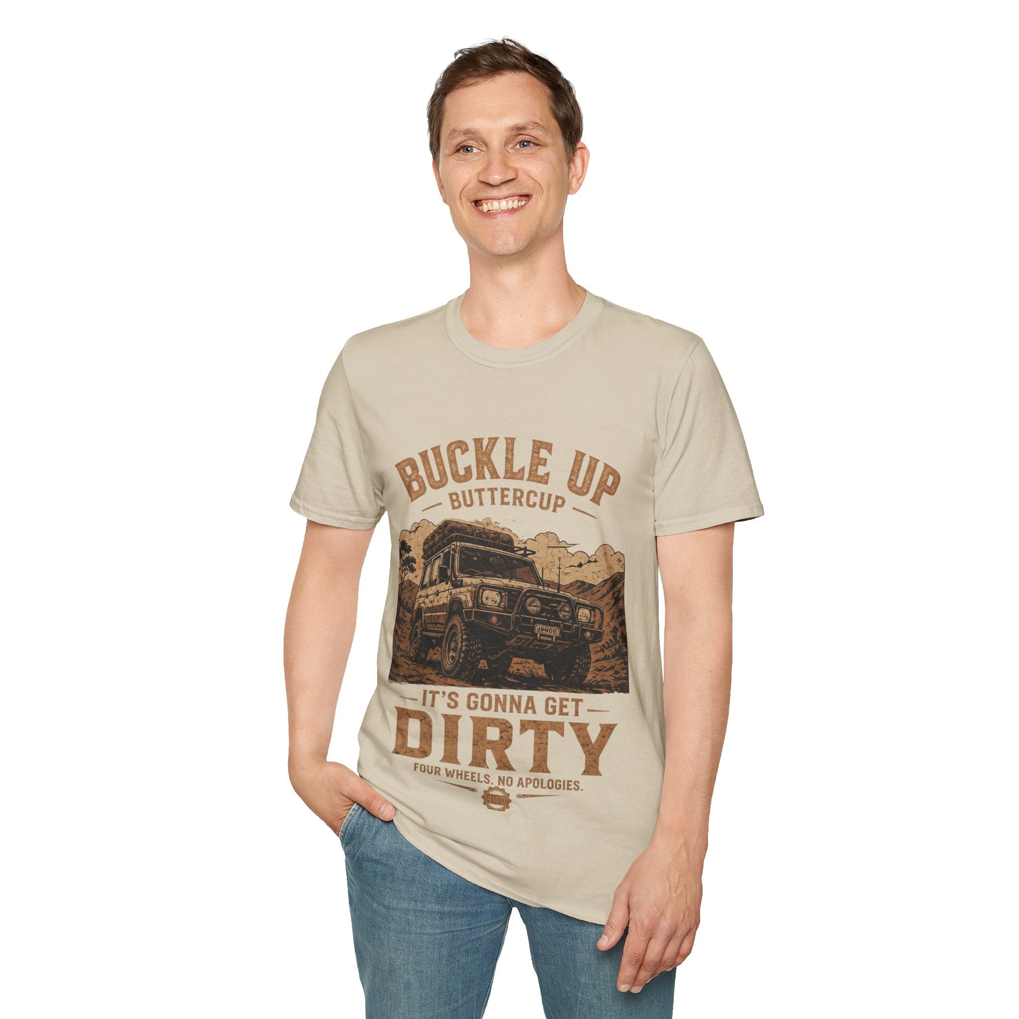 Buckle Up Buttercup Off-Road Truck T-Shirt — Vintage Adventure Tee Cogan & Co Clothing