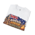 Aussie Aussie Aussie Oi Oi Oi Australian Flag T-Shirt | FRONT PRINT