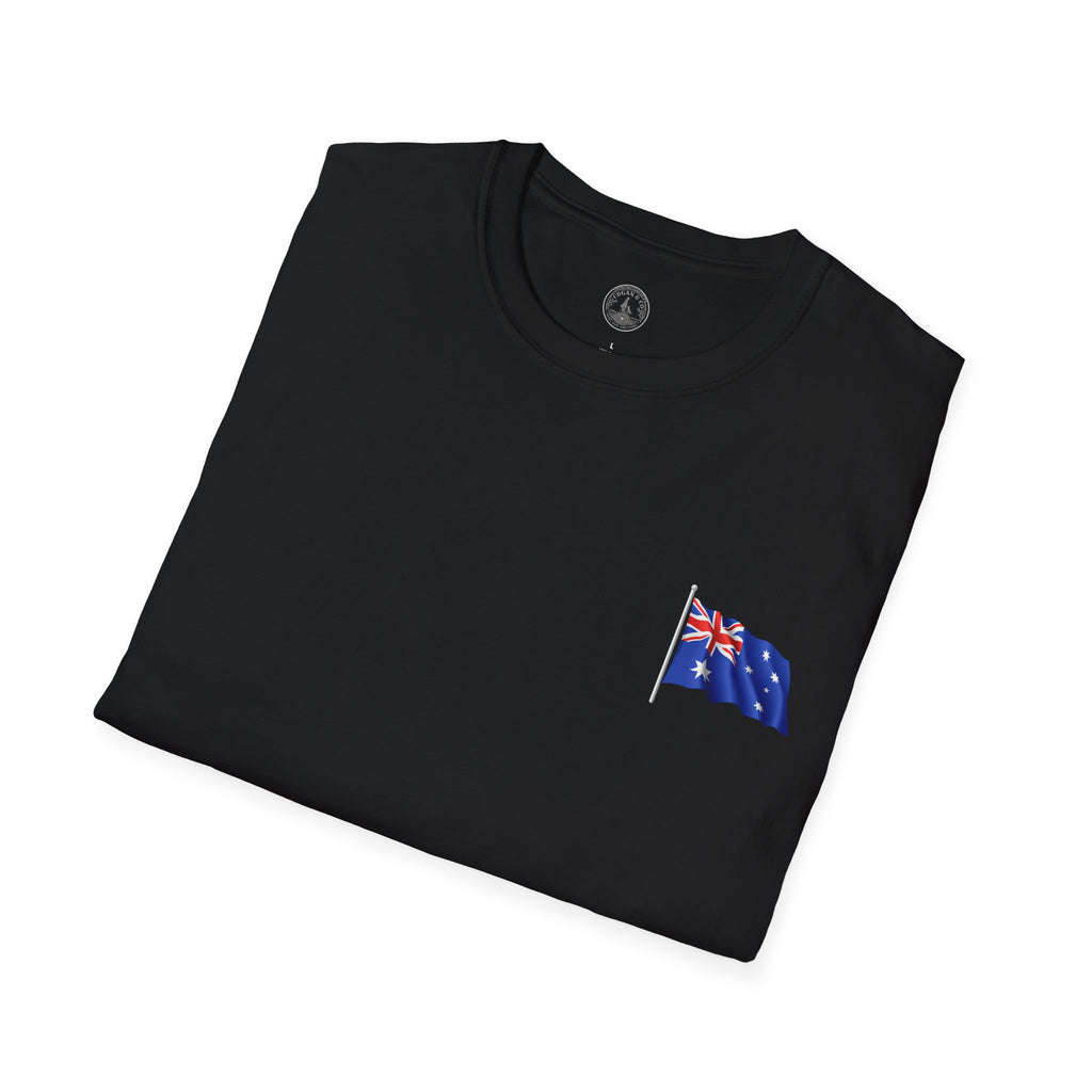 Aussie Aussie Aussie Oi Oi Oi Australian Flag T-Shirt | BACK PRINT