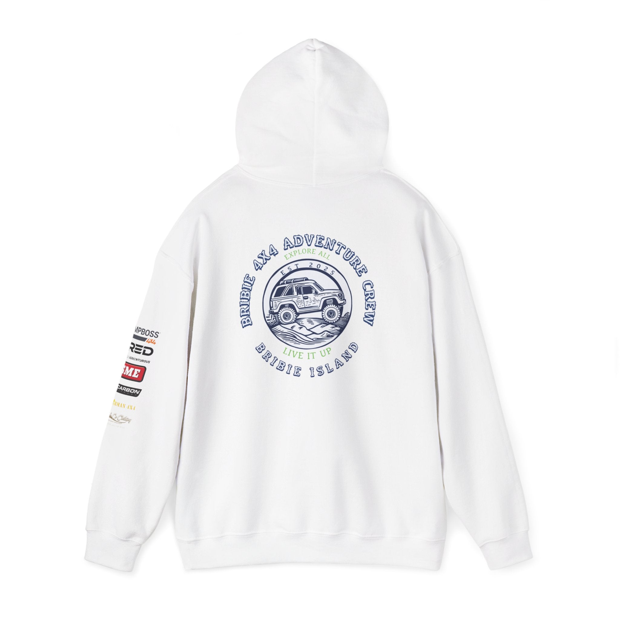 Road Trip Adventure Bribie 4x4 Crew Hoodie