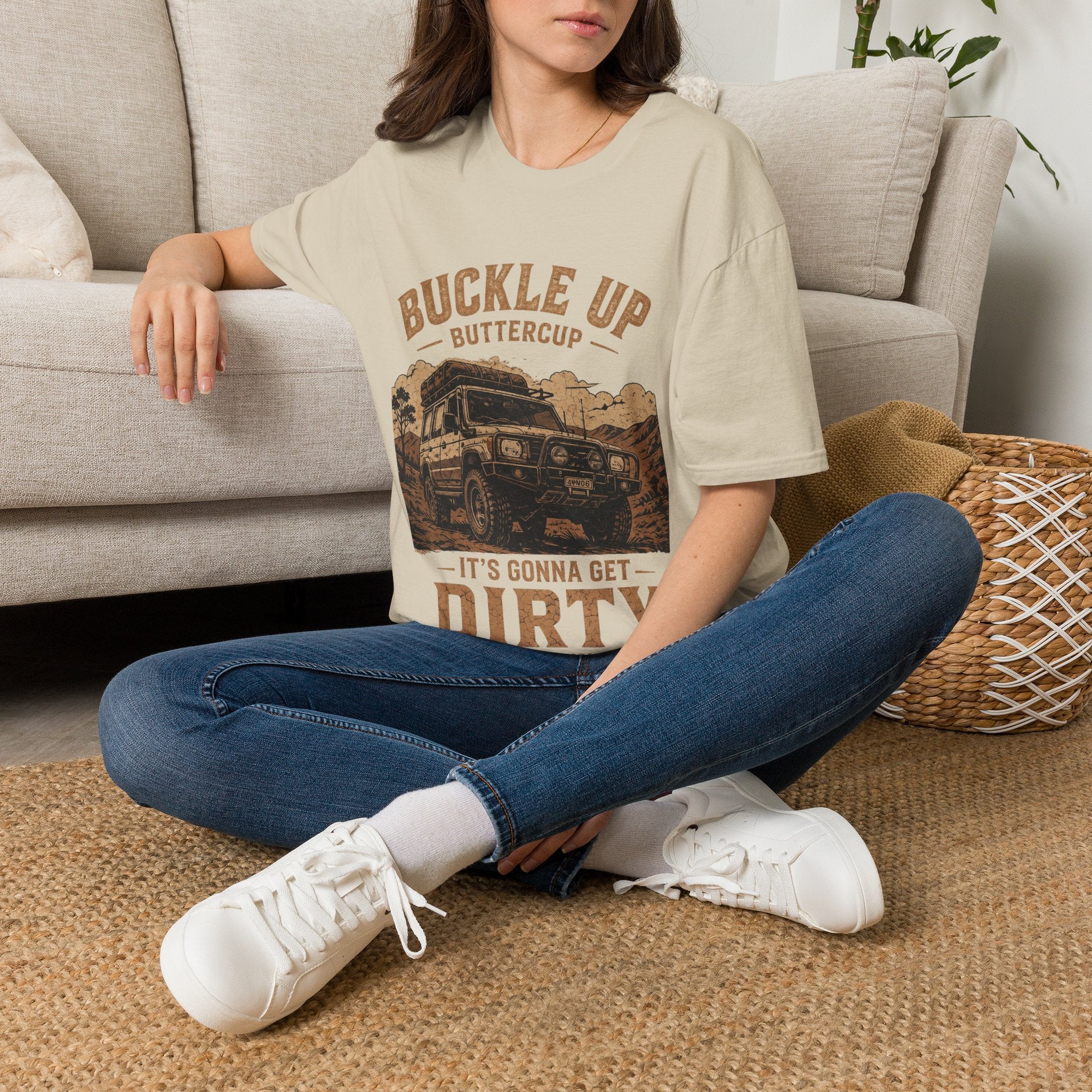 Buckle Up Buttercup Off-Road Truck T-Shirt — Vintage Adventure Tee Cogan & Co Clothing