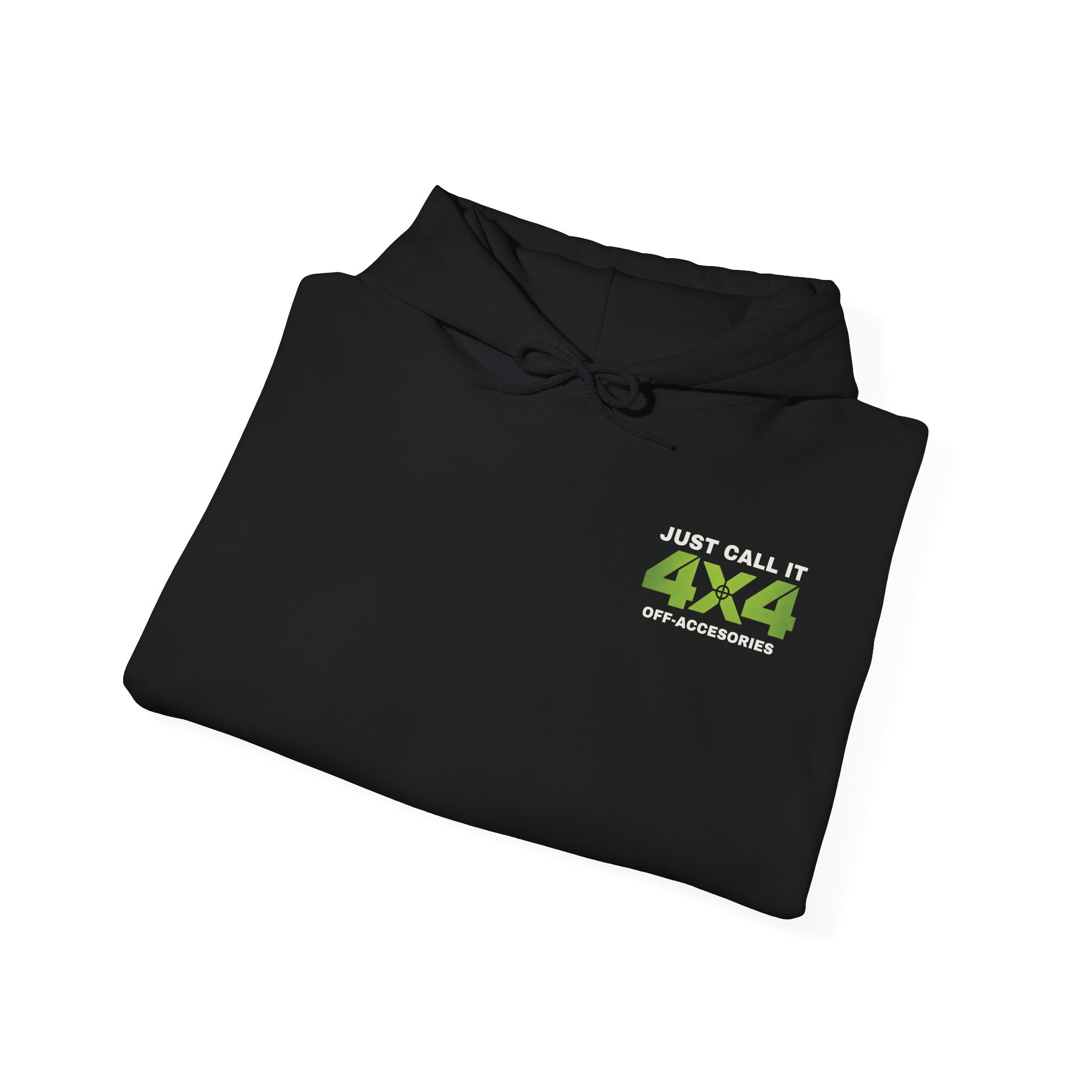 4x4 Off-Accessories Hoodie — "Just Call It 4x4" Green Logo